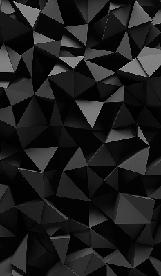 Estor decorativo en color negro y estilo origami