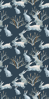 Estor opaco con diseño de conejos y palos