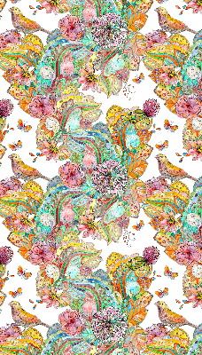 Estor decorativo con patrón colorido de la naturaleza