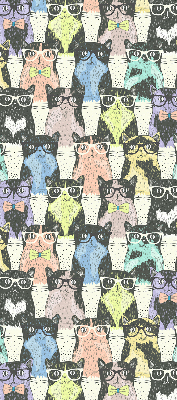 Estor enrollable de tela gatos