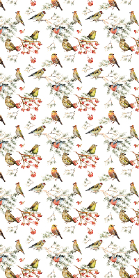Estor decorativo con motivo de pájaros en las ramas