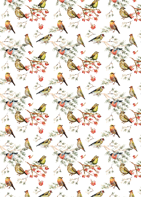Estor decorativo con motivo de pájaros en las ramas