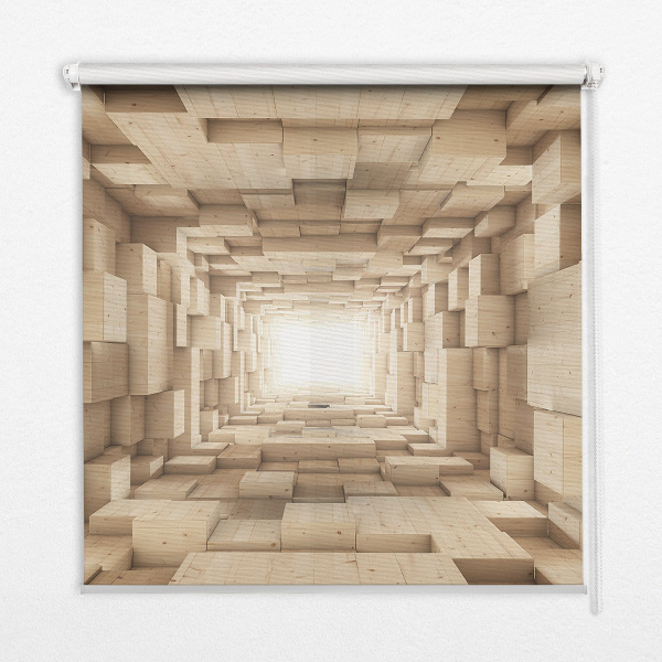 Estor opaco de madera con diseño 3D