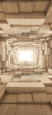 Estor opaco de madera con diseño 3D