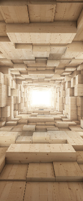 Estor opaco de madera con diseño 3D