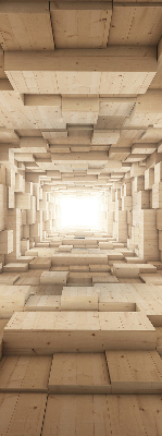 Estor opaco de madera con diseño 3D
