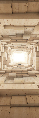 Estor opaco de madera con diseño 3D