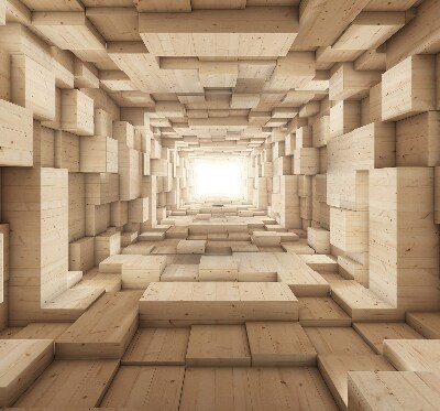 Estor opaco de madera con diseño 3D