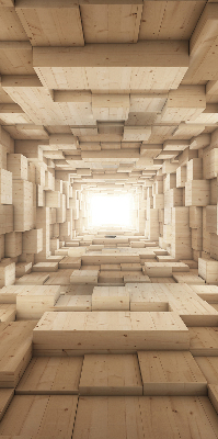 Estor opaco de madera con diseño 3D