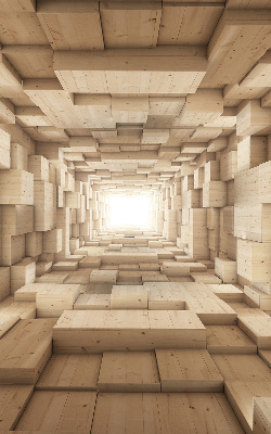 Estor opaco de madera con diseño 3D