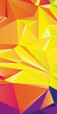 Estor decorativo con patrón de origami colorido