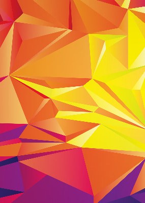 Estor decorativo con patrón de origami colorido