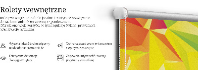 Estor decorativo con patrón de origami colorido