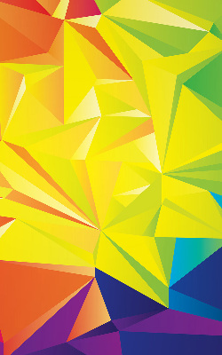 Estor decorativo con patrón de origami colorido