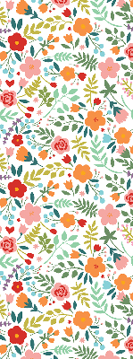 Estor opaco con estampado de flores pintadas