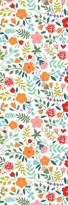Estor opaco con estampado de flores pintadas