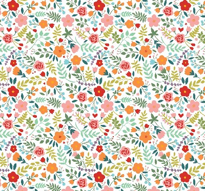 Estor opaco con estampado de flores pintadas
