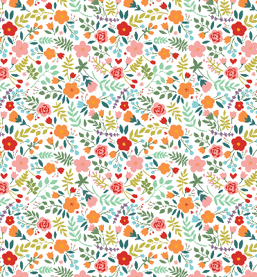 Estor opaco con estampado de flores pintadas