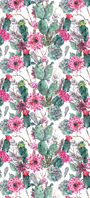 Estor decorativo con diseño de flor de cactus