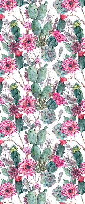 Estor decorativo con diseño de flor de cactus