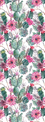Estor decorativo con diseño de flor de cactus