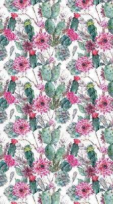 Estor decorativo con diseño de flor de cactus