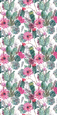 Estor decorativo con diseño de flor de cactus