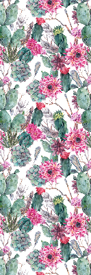 Estor decorativo con diseño de flor de cactus