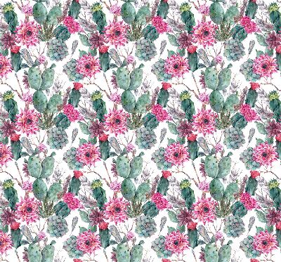 Estor decorativo con diseño de flor de cactus