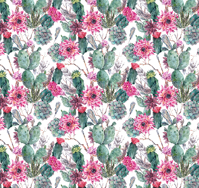 Estor decorativo con diseño de flor de cactus