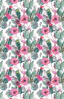 Estor decorativo con diseño de flor de cactus
