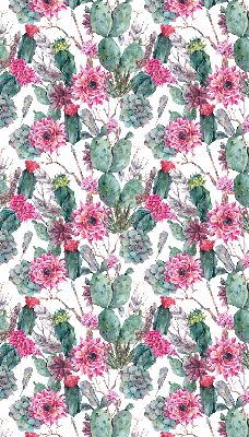 Estor decorativo con diseño de flor de cactus