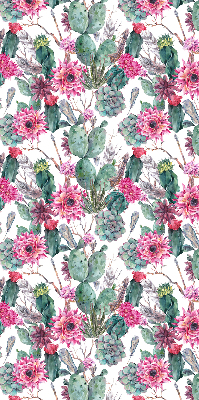 Estor decorativo con diseño de flor de cactus