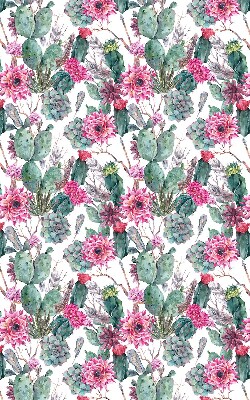 Estor decorativo con diseño de flor de cactus