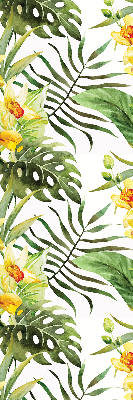 Estor opaco en color amarillo floral