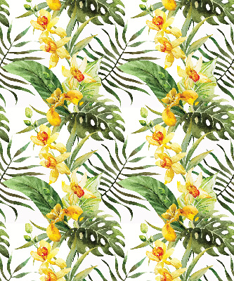 Estor opaco en color amarillo floral