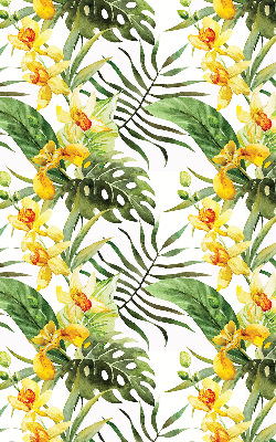 Estor opaco en color amarillo floral