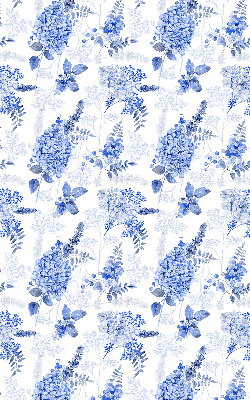 Estor decorativo con flores azules