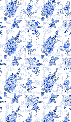 Estor decorativo con flores azules