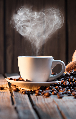 Estor decorativo para una taza de café
