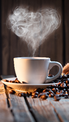 Estor decorativo para una taza de café