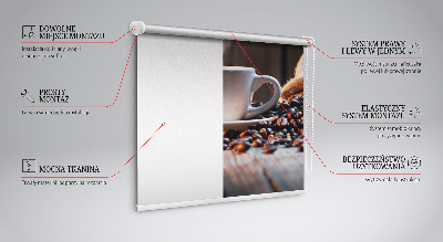 Estor decorativo para una taza de café