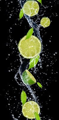 Estor opaco en color cayendo al agua