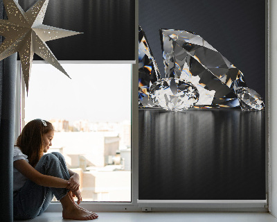Estor decorativo con diseño de diamantes