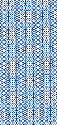 Estor decorativo con formas azules