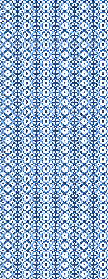 Estor decorativo con formas azules