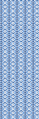 Estor decorativo con formas azules