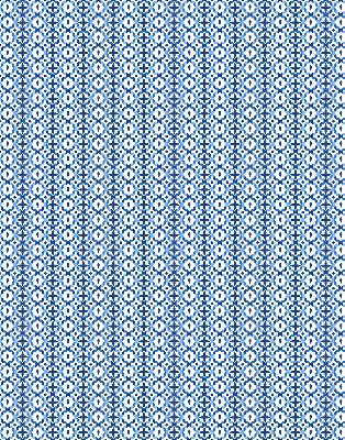 Estor decorativo con formas azules