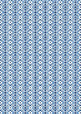 Estor decorativo con formas azules