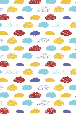 Estor opaco con diseño de nubes coloridas